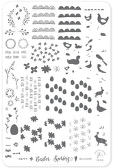 Springtime Easter (CjS H-28) - Clear Jelly Stamping Plate